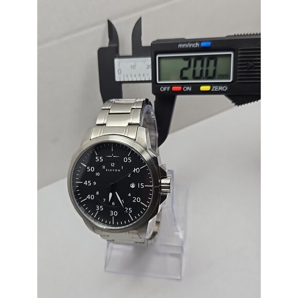 Elevon Hughes Men's Stainless Steel Date Display Watch Model ELE100-4 Rare - Picture 6 of 11